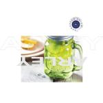 mini: Szklanka słoik Ice Cold Drink czerwono różowa (2)