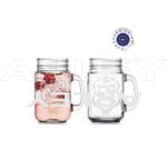 mini: Szklanka słoik Ice Cold Drink czerwono różowa (3)