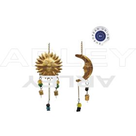 Zawieszka Słońce Księżyc Gwiazda z dzwonkami